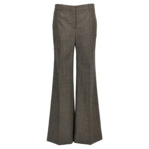 Stella Mccartney Micro Houndstooth Wool Trousers With Flared Leg - NWT